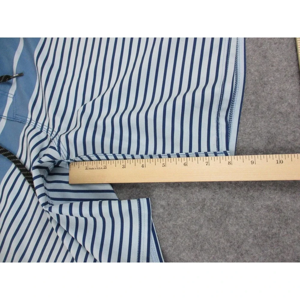 Quiksilver Board Shorts Mens 34 Blue Striped Waterman Swim Trunks Bathing Suit
